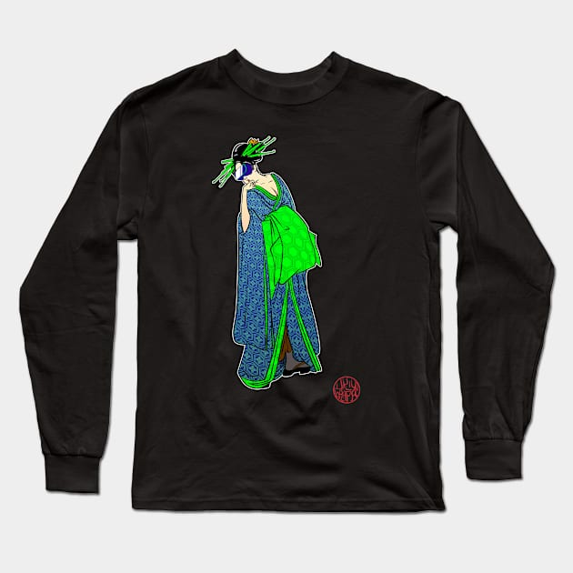 Bijinga - virtual reality portrait Long Sleeve T-Shirt by Ukiyograph